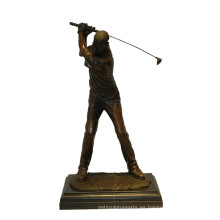 Estatua de latón de los deportes Jugador de golf talla de bronce Escultura Tpy-901